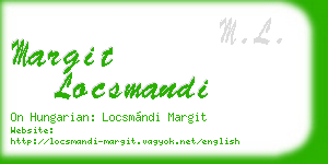 margit locsmandi business card